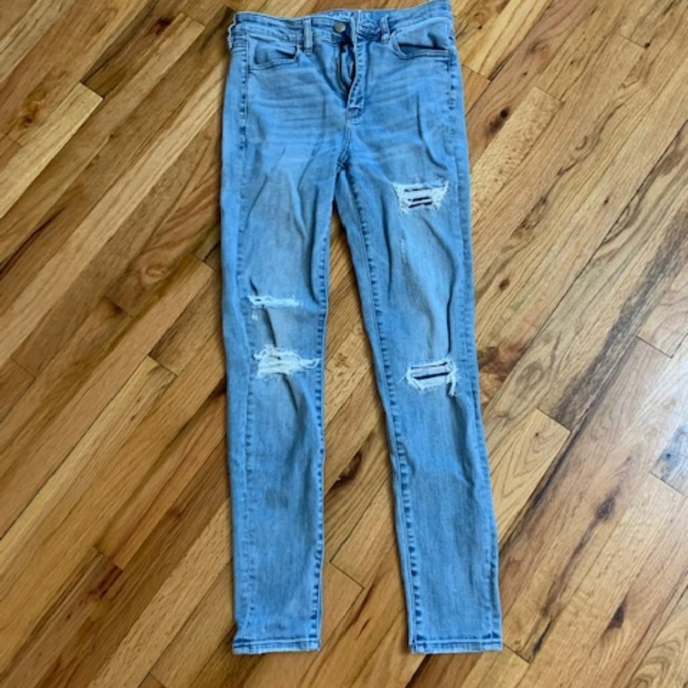 american eagle super stretch high rise jeans size 8